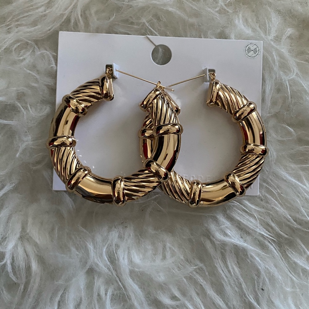 NEW - Gold Bamboo Earrings